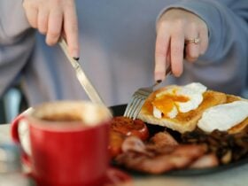 Breakfast and coffee