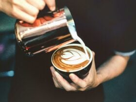 Pouring coffee