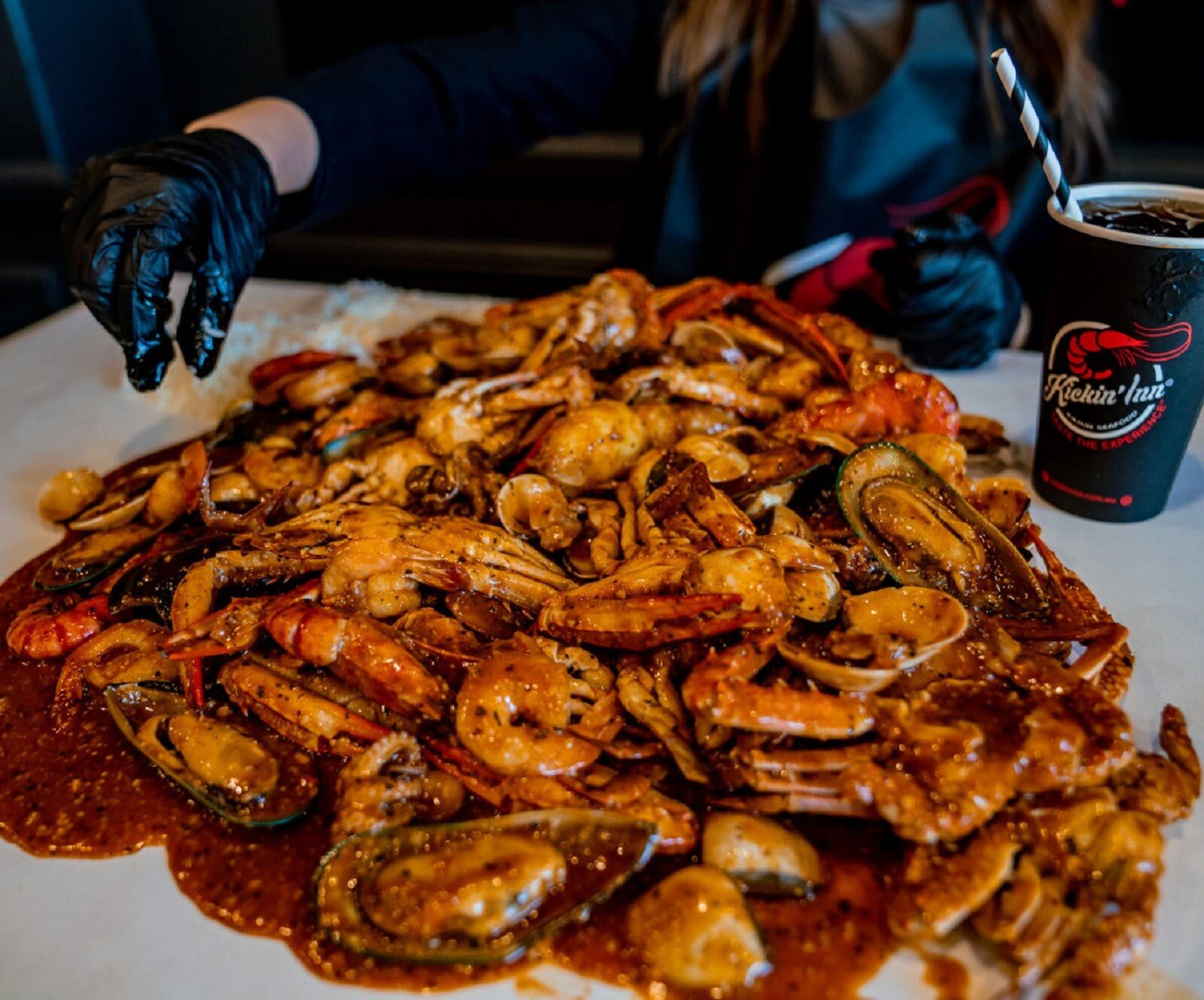 Prawn cajun dish