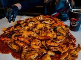 Prawn cajun dish
