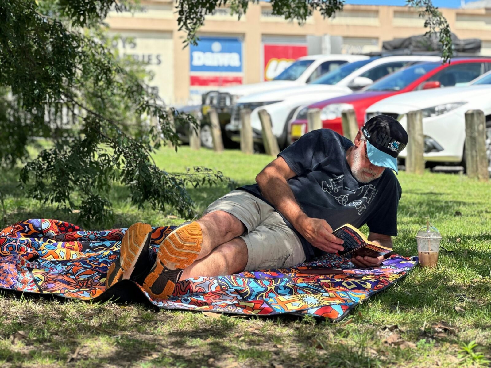 Relaxing with a coffee and book