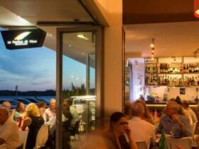 Inside and outisde the restaurnt