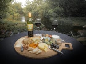 Cheese platter by the river