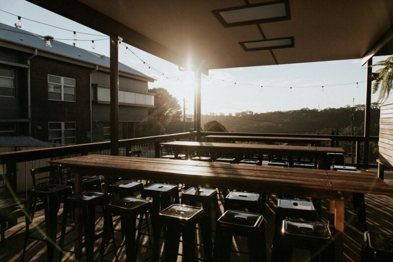 the deck of the brewery Mountain Culture Beer Co