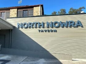 front signage at the entrance of North Nowra Tavern