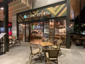 Shope front with sign Oliver Brown