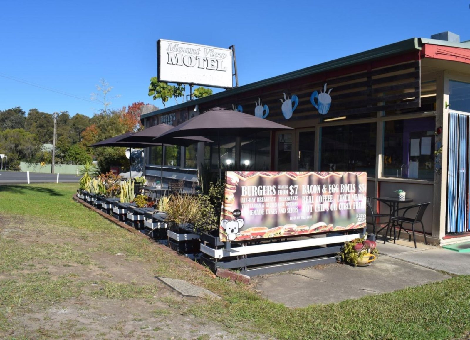 Outside cafe