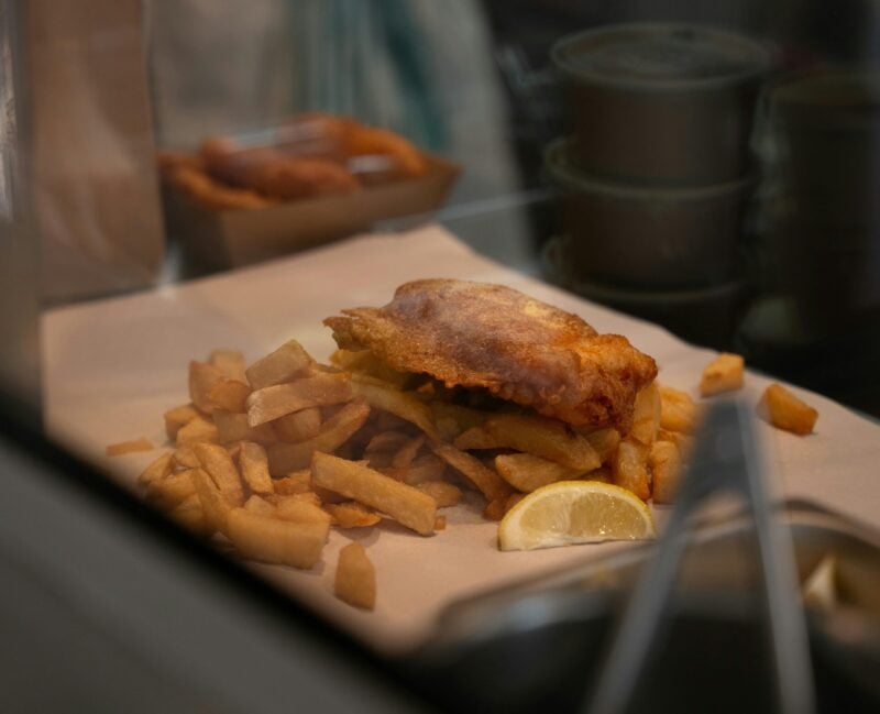 Rosieâs Fish and Chips, beer battered fish and chips