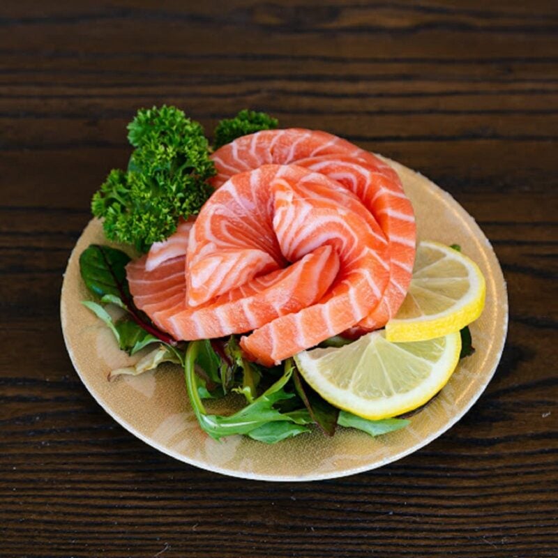 A bowl of salmon