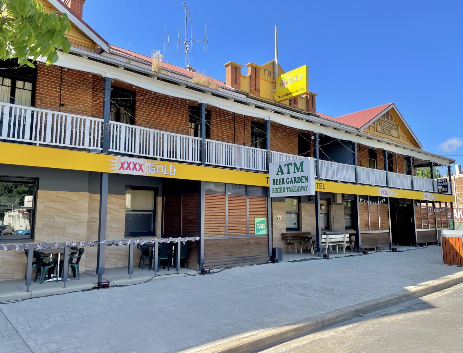 Exterior of the Telegraph Hotel Guning
