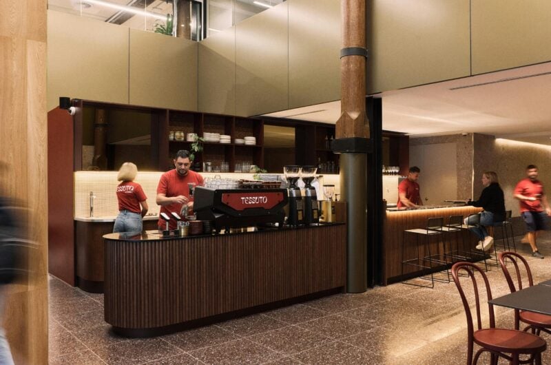 essuto Sydney inside the York & Co. lobby at 32-34 York St in the Sydney CBD