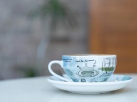 Cup and saucer at The Coffee Emporium