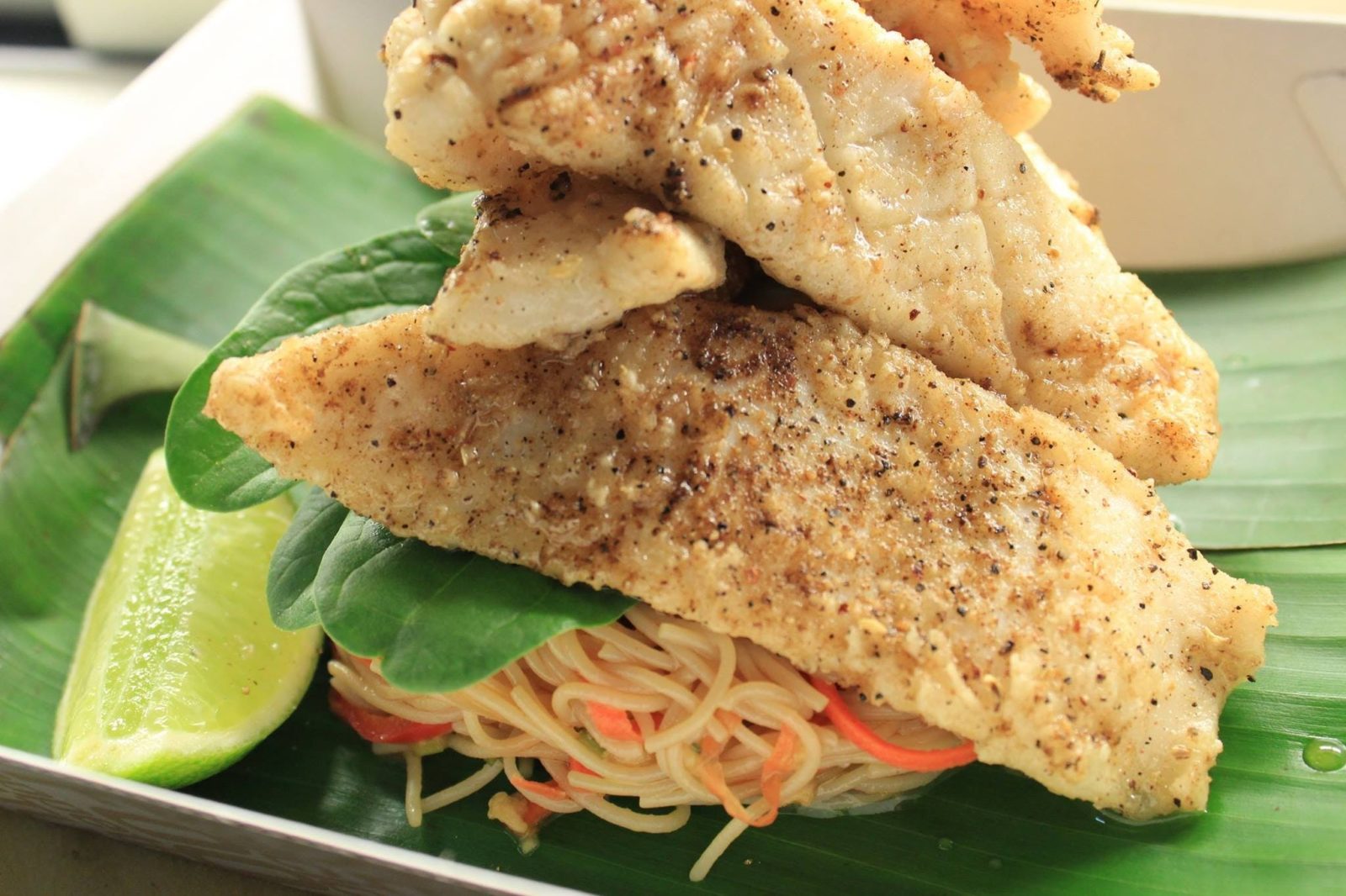 fresh salads and fish