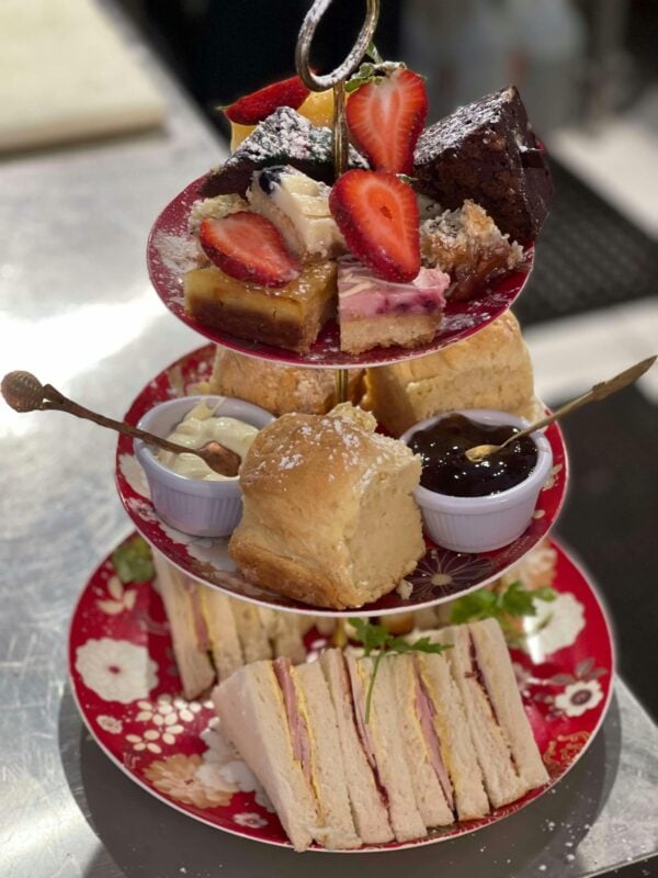 Classic high tea house made treats and scones