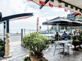 The alfresco dining area
