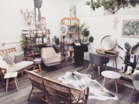 Waiting area in a salon