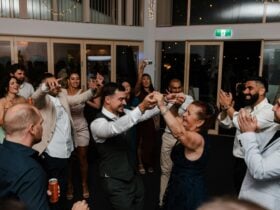 Professional wedding reception DJ hire at Bewong River Retreat in the South Coast region.