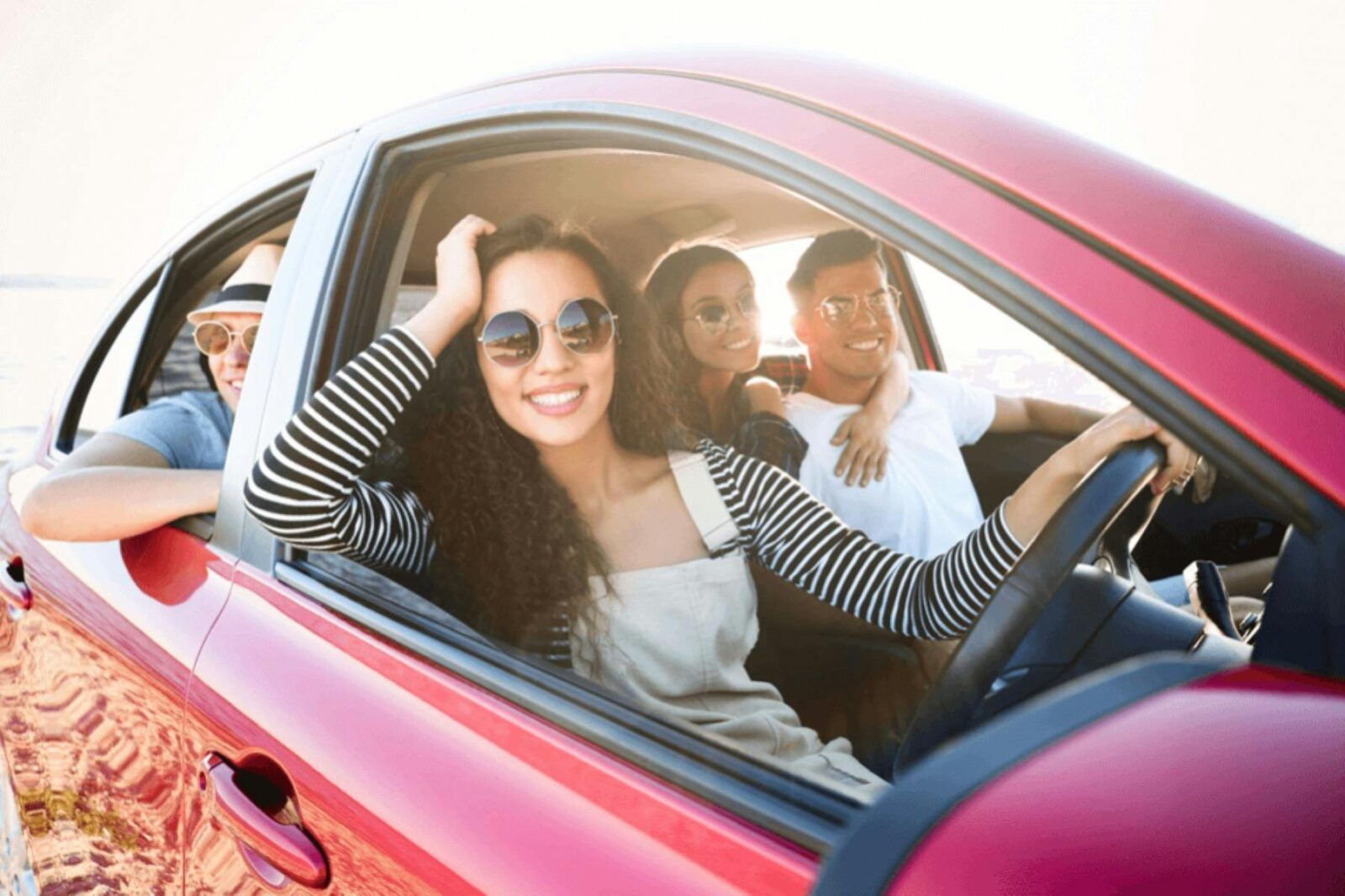 people in car