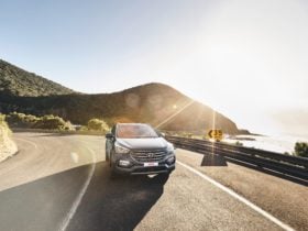 Car driving on road