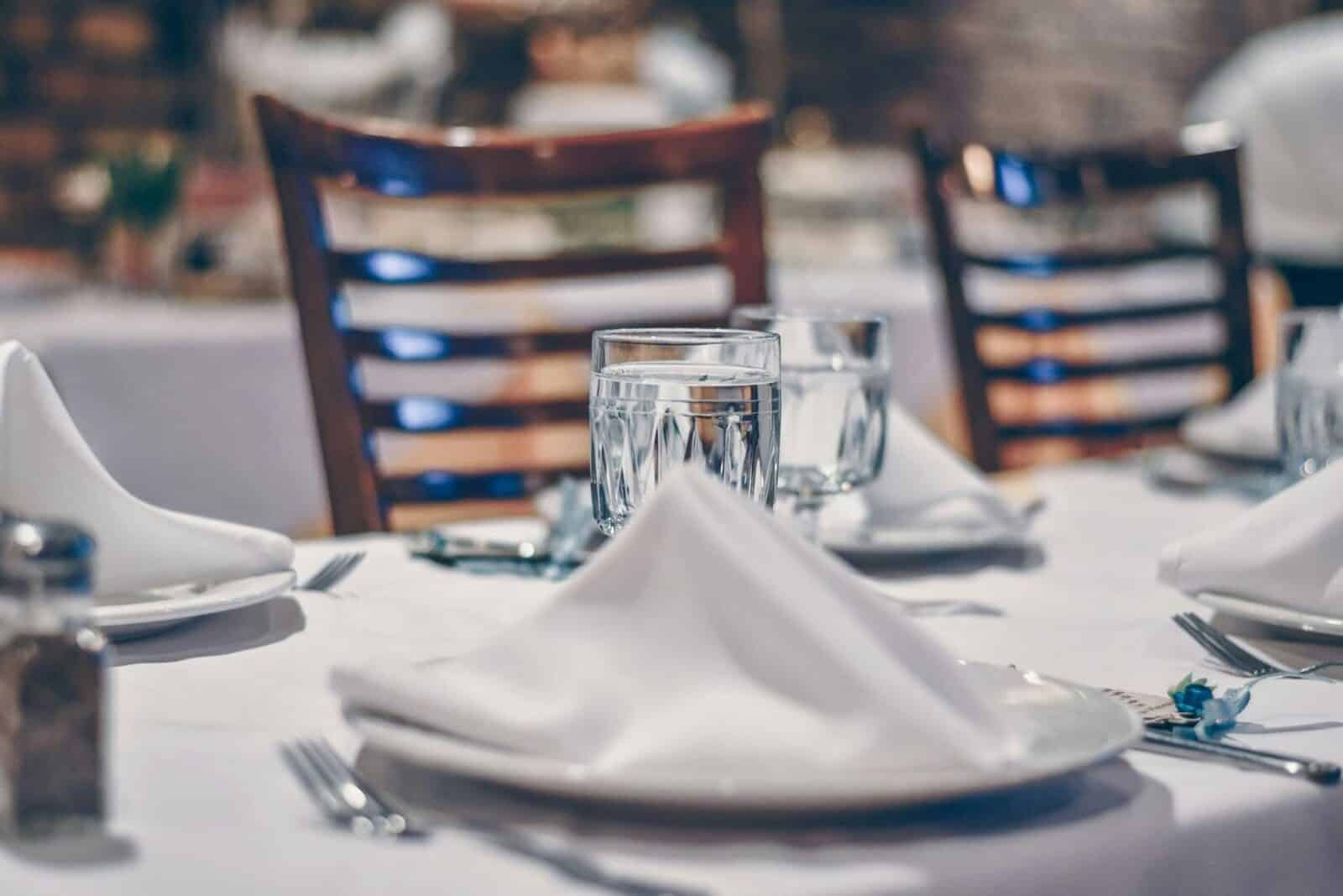 A table set up