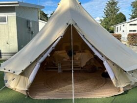 Glamping set up