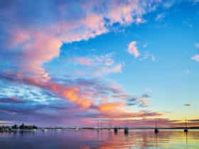 Sunset over Belmont Bay