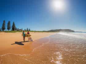 Two surfers enjoying a sunny morning at Sydney