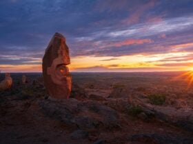 Sculpture park at Sunset in Broken Hill