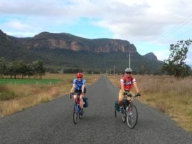 Cycling out of Glen Davis.