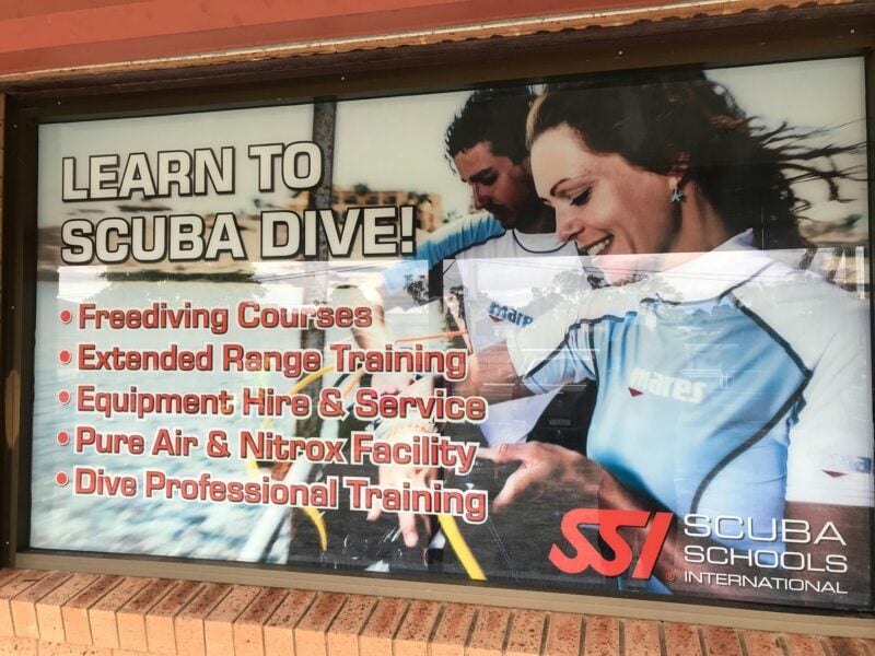 Pro-Dive Central Coast, shopfront