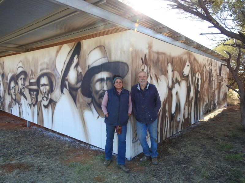 mural in front of our bush pub