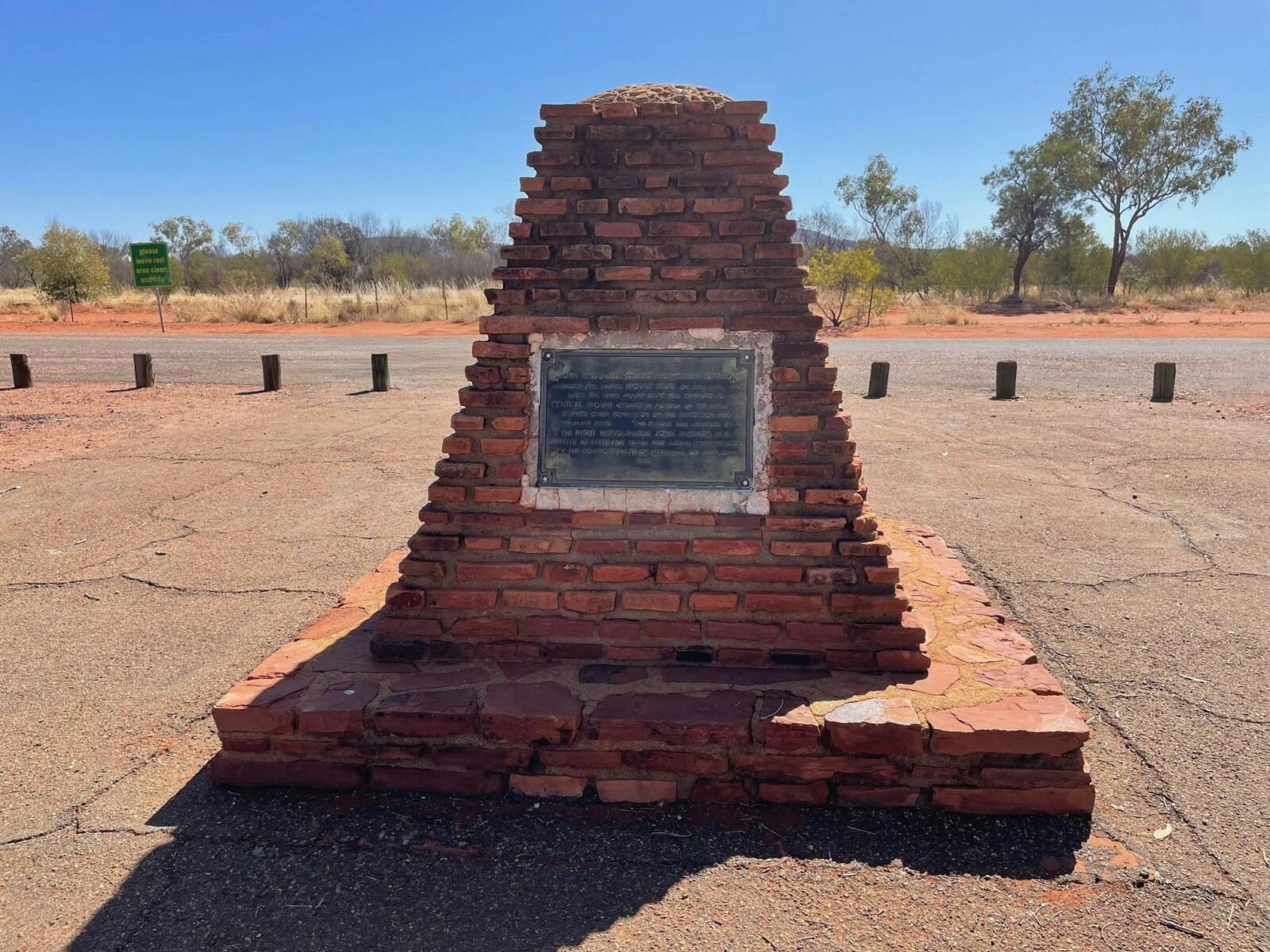 The cairn at Central Mount Stuart Historical Reserve