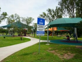 Photo showing pathway and sheltered spaces to enjoy