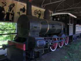 Carriage and working steam engine.