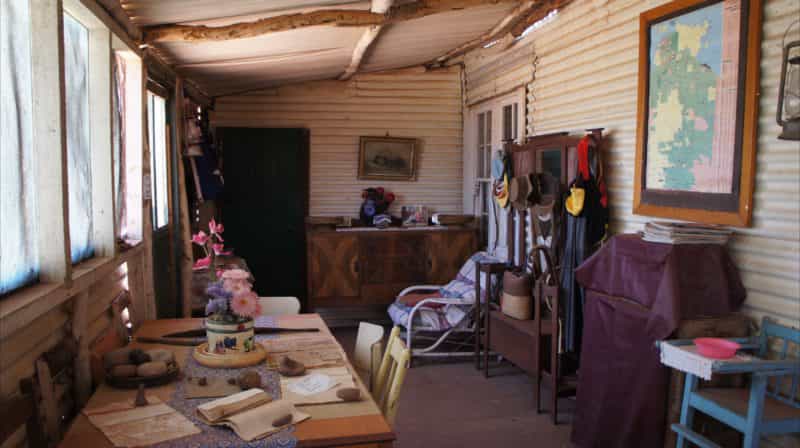 General view of interior of verandah.