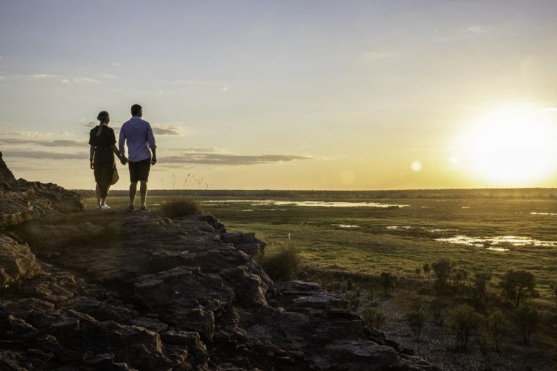 Couple at the Nadab Lookout at Ubirr in Kakadu