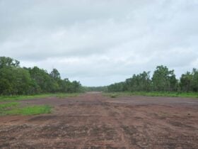 Hughes Airstrip looking north.