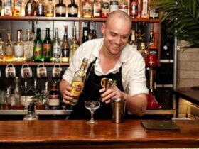 Award winning bartender making a cocktail