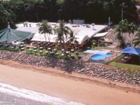 Darwin Trailer Boat Club situated on the beachfront in Fannie Bay.