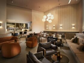 Different seating areas of Palm Court Bar and Lounge