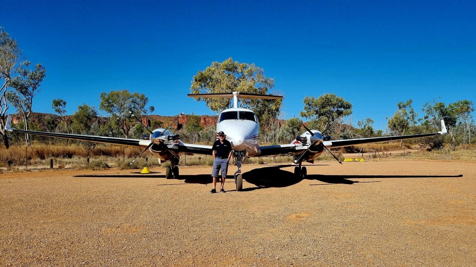 Our aircraft in the outback