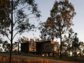 Bloodwood Cabin at Sunset