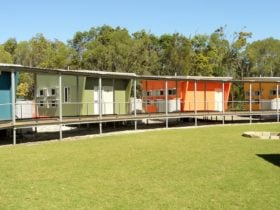 Cabins and firepit