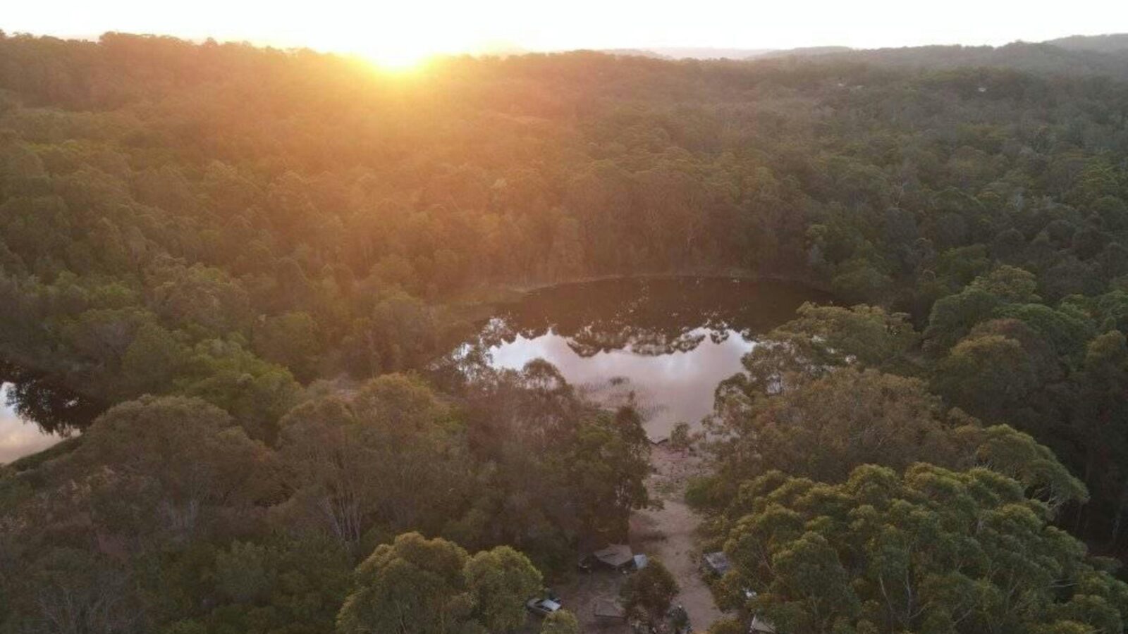 Sunset at the dam