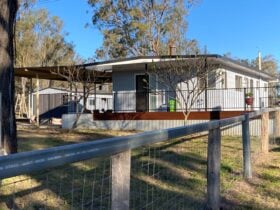 cottage front at boundary fence