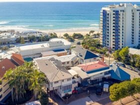 Drone image of Coolum Beach Resort