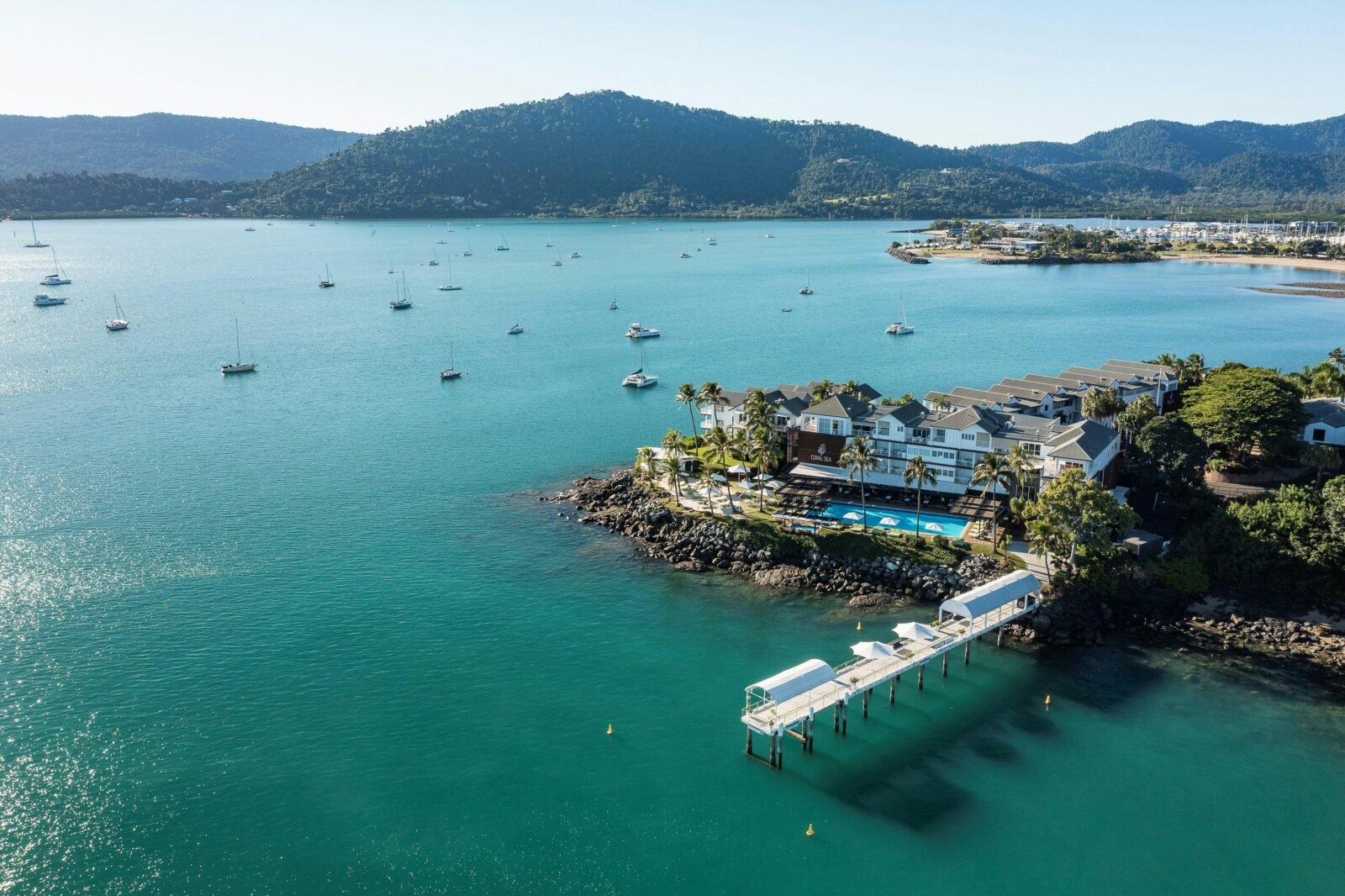 coral sea resort view from above