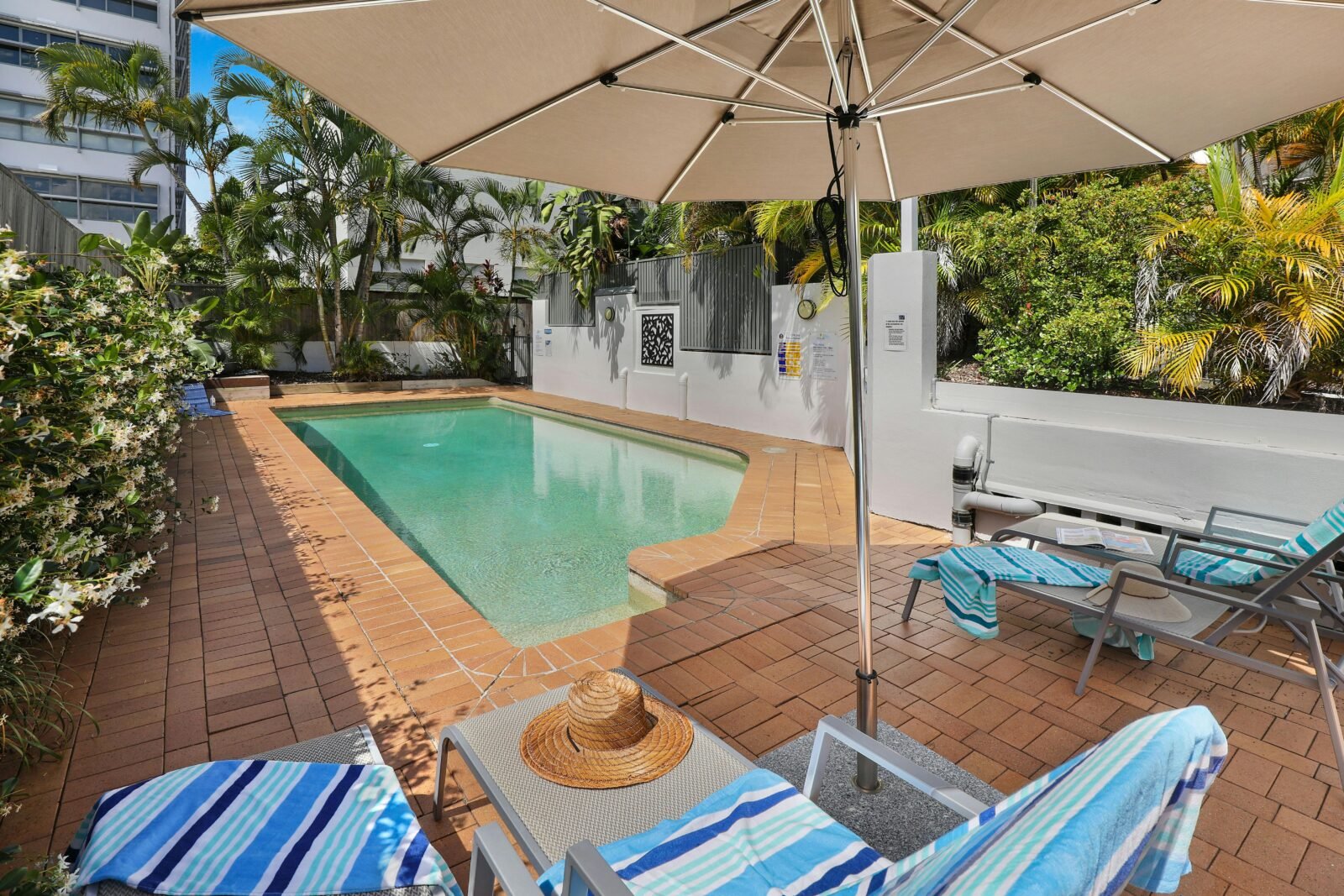 relax by our heated pool