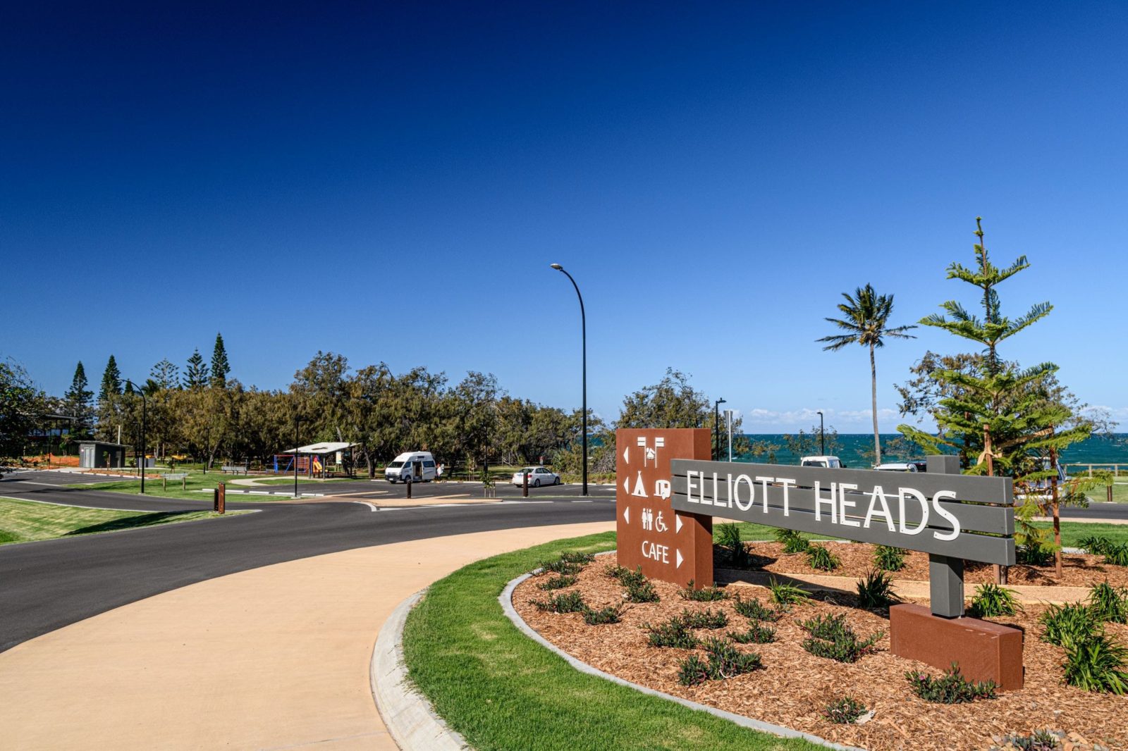 Elliott Heads recent streetscape project.