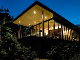 Cottage at night
